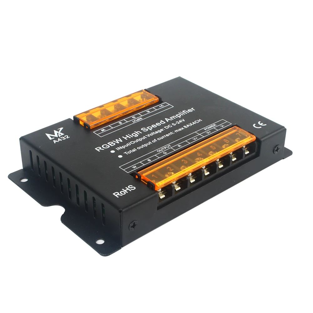 

Светодиодный Усилитель RGBW DC5 - 24V 32A Выход для RGBCCT / RGBW / RGB светодиодный полосы Мощность ретранслятор консоль контроллер данных Репитер сигнал...
