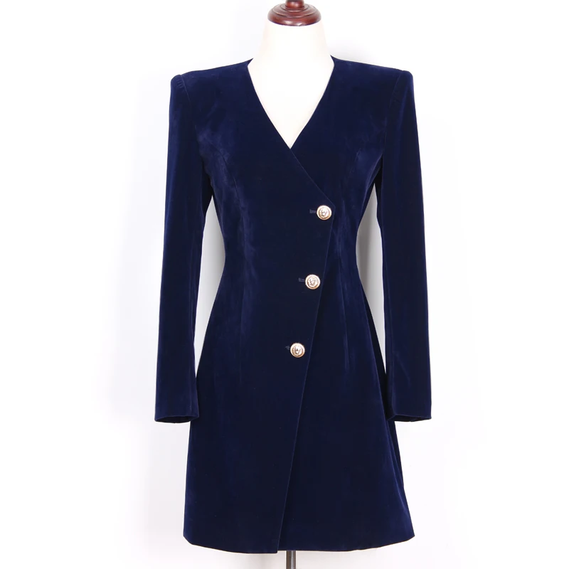 

Новинка 2020, Осень-зима, женское модное однотонное платье с металлическими пуговицами, Бархатное облегающее платье, короткая юбка