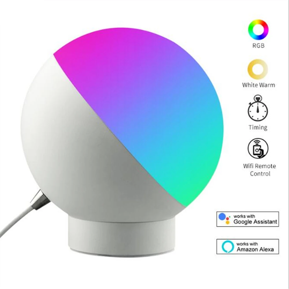 Умная лампа дневного света настольная лампа светодиодный умный wifi Amazon Alexa и Google home Tmall Голосовое управление ночник защита глаз