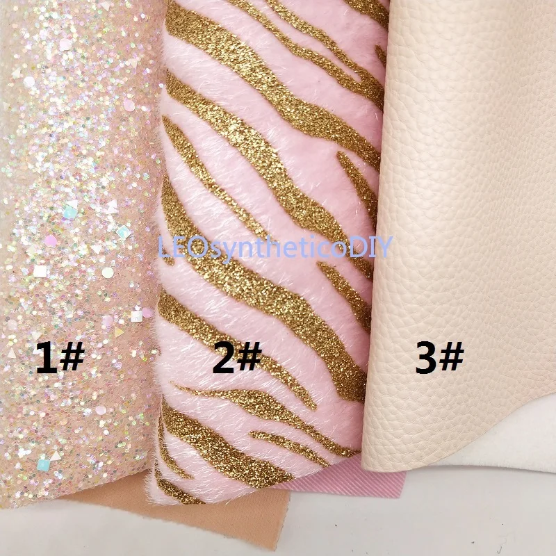 Мини-рулон 30x134 см розовый блестящий материал крупная блестящая кожа рулон с