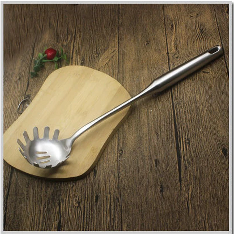 SUS304 ложки из нержавеющей стали с длинной ручкой спагетти паста инструменты для