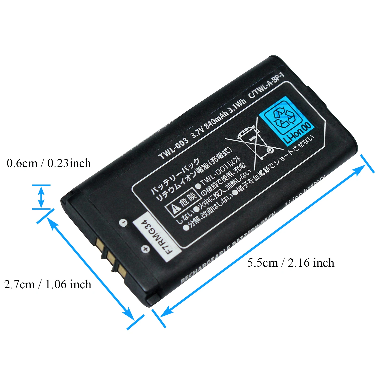 Перезаряжаемый литий-ионный аккумулятор OSTENT 840 мАч + инструмент фотоэлемент для