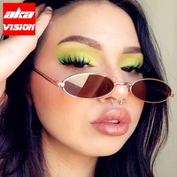 aka vision retro sunglasses women 2021 oval ladies eyewear small frame sun glasses womenmen mirror gafas de sol hombre uv400