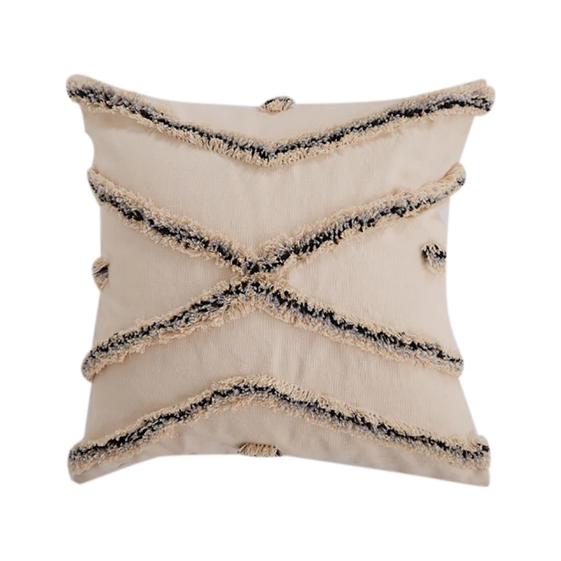 

Бежевый чехол для подушки, винтажный цветочный марокканский стиль Стильный чехол для подушки, 45x45 см, украшение для дома, на молнии, Открытое...