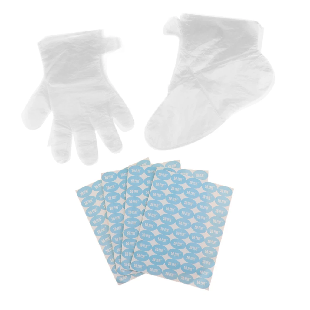 

200 шт. одноразовые парафиновые перчатки для рук и ног, пластиковый контейнер для носков перчатки для горячего воска