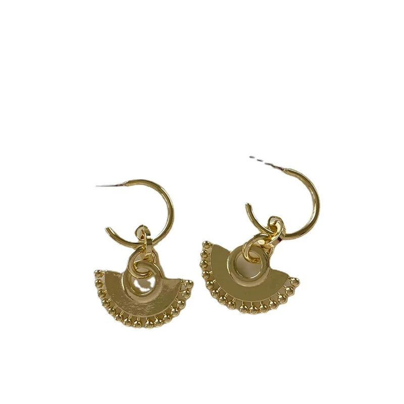 

2021 Trend Jewelry Earrings Iron Fan For Female Dangle Earrings Wedding Party Fashion Jewelry Gift