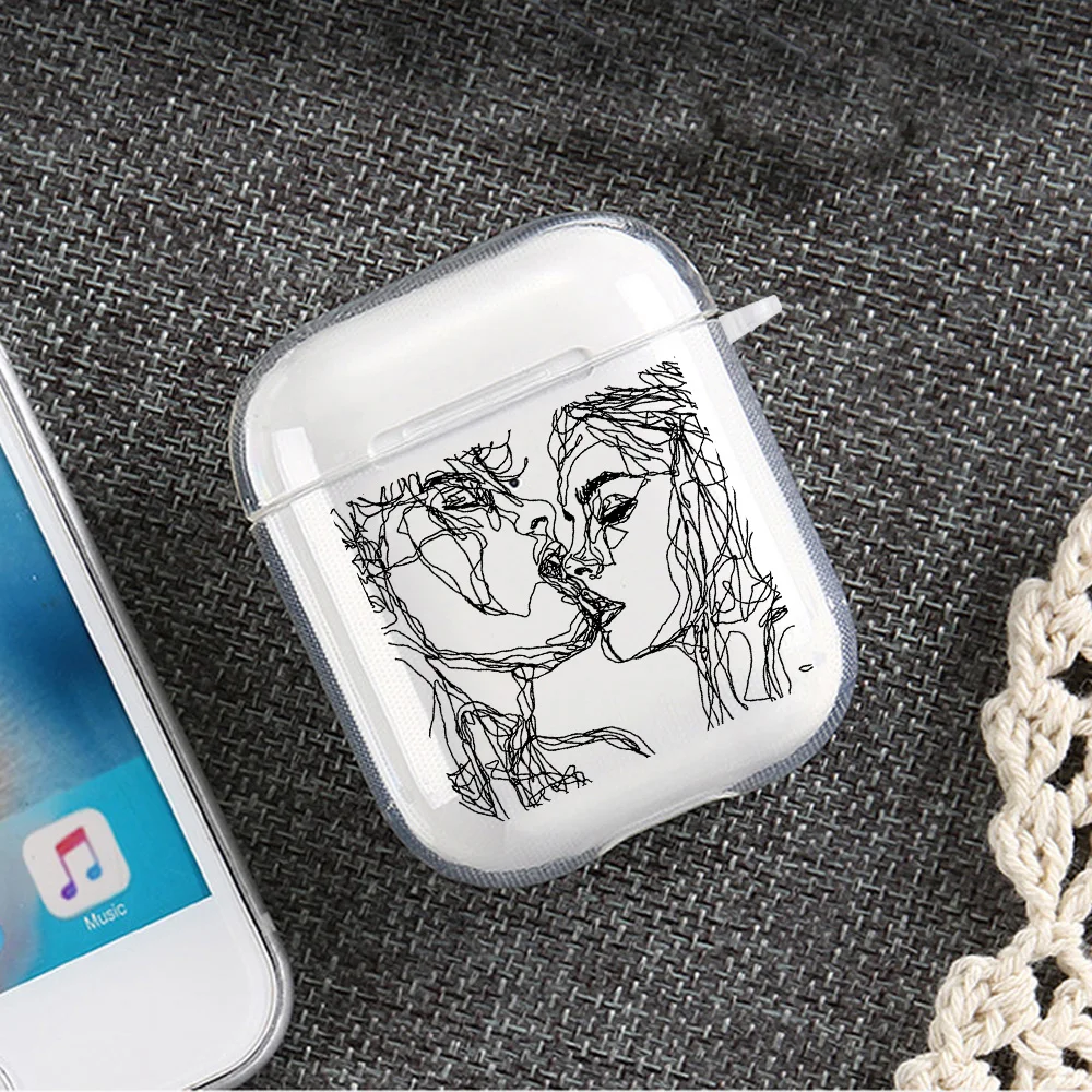 Чехол для Apple Airpods 2 1 3 чехол наушников Мягкий защитный Pro Air Pods чехлы линия горячий