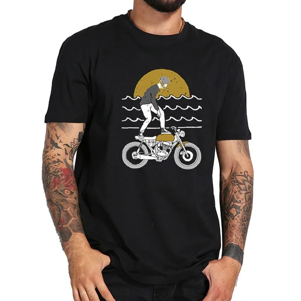 

ride surf Print Men T shirt Casual Funny Cotton t-shirt For Man Black White Top Tee Funny Hipster Drop Shipping