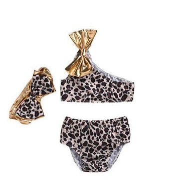 2019 Детский костюм бикини с фотографией темно-синий комплект из 3 предметов