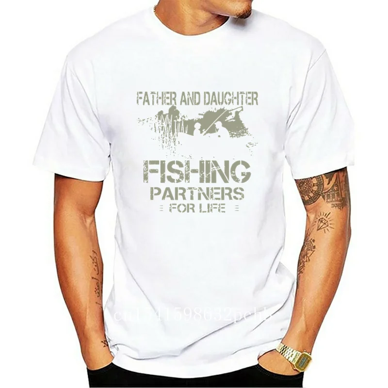 

Summer 100% Cotton Men's Short-Sleeved T Shirt, Fishing Print Pattern, Casual Fashion Men's And Women's Short-Sleeved T Shirt