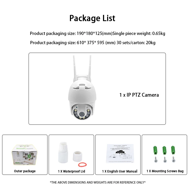 V380 Pro App 1080P 2.5INCH PTZ High Speed Spinning Dual Light Source Wireless WIFI Two-way Audio Camera P2P | Безопасность и