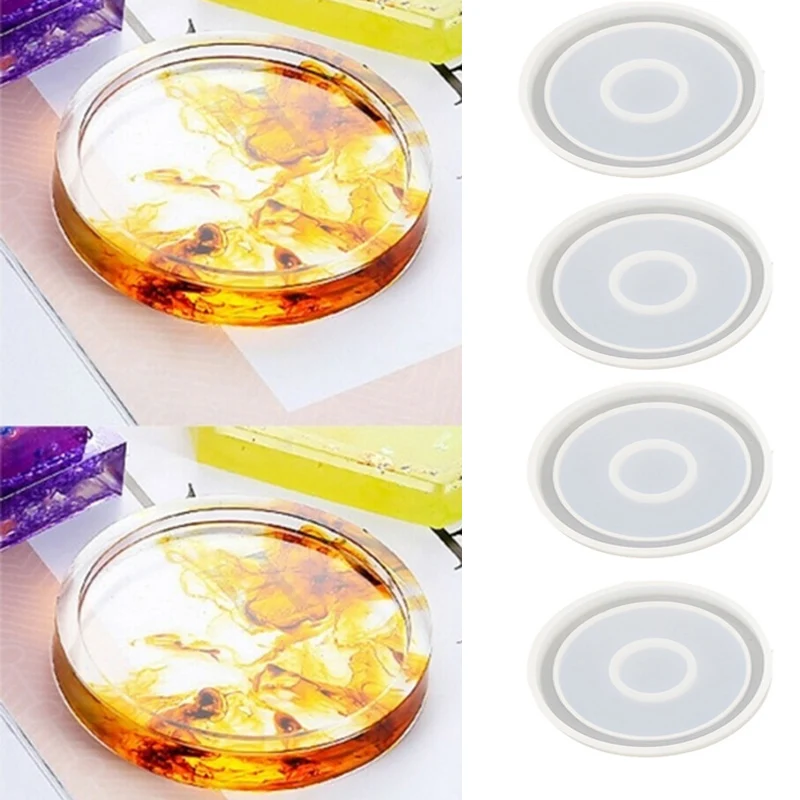 

Concrete Large Round Tray DIY Silicone Molds Epoxy Resin Round Flower Pot Base Tray Mold Multi-size Cement Tray Mold Clay Mold