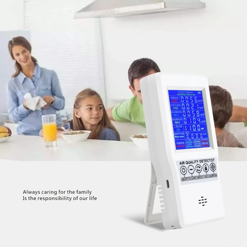 

Excellent Air Quality Monitor Detector for PM2.5 TVOC HCHO Formaldehyde Detector Real Time Data Recording