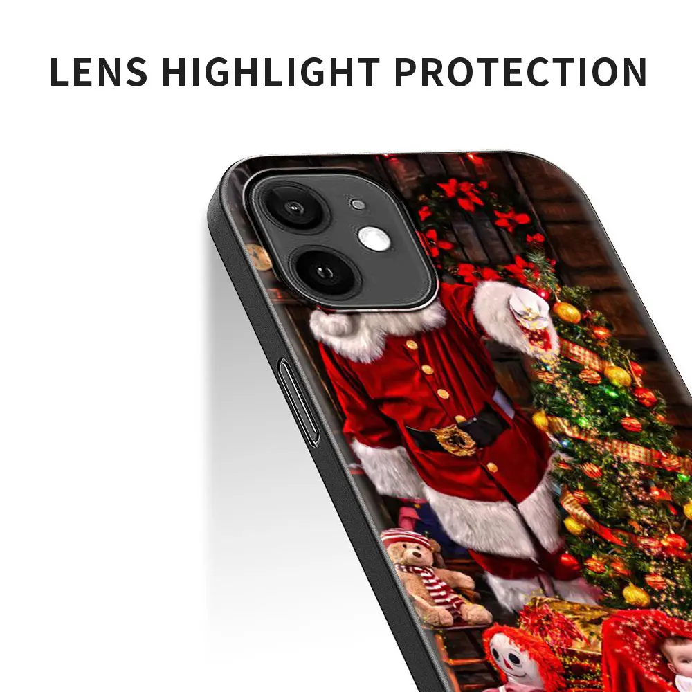 silicone phone case for iphone 12 13 mini 11 pro max 7 8 6 6s plus xr x xs 5 5s se 2020 cover fundas merry christmas new year free global shipping