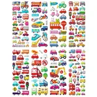 8 Разных листов, мультяшный дорожный автомобиль, наклейки сделай сам, игрушки, скрапбукинг из ПВХ, детский дневник, блокнот, украшение, подарки, обучающая игрушка