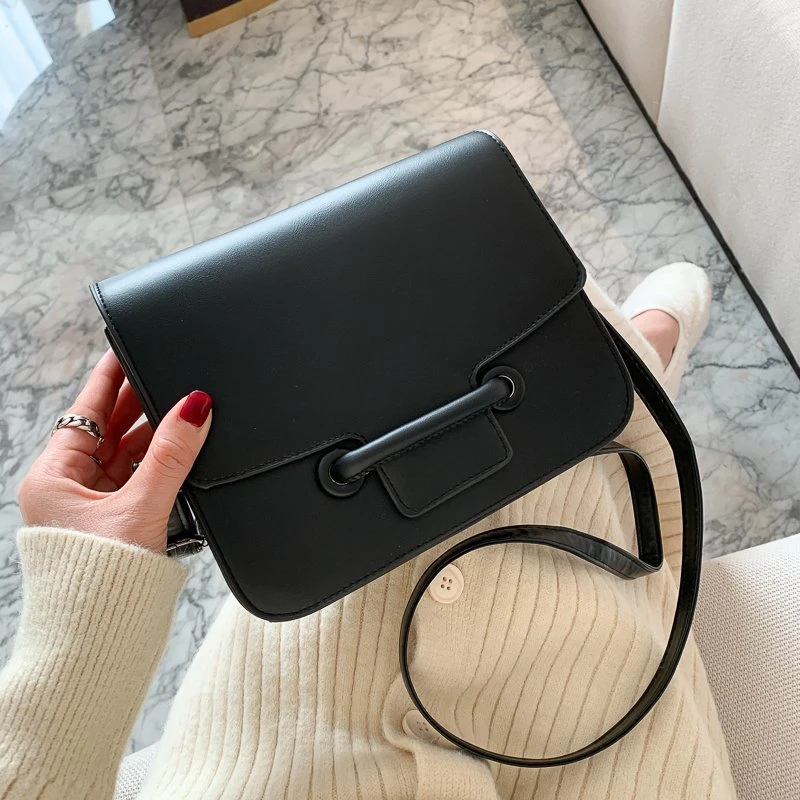 

Simple Fashion Small Square Bags for Women 2021 High Quality PU Leather Shoulder Bags Lady Messenger Bags Purse Sac A Main Black