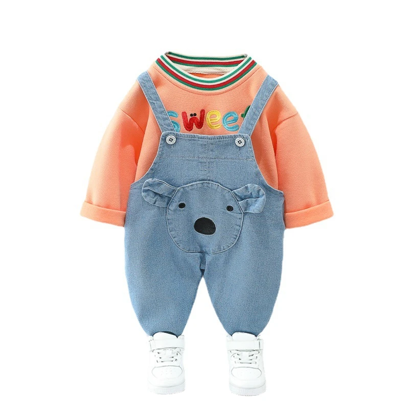 

Детский хлопковый костюм с мультяшным принтом, 2 шт./компл.