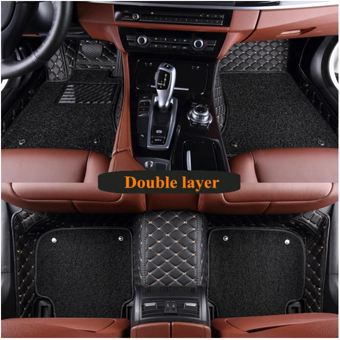 

Custom special car floor mats for Cadillac Escalade 2020-2007 6 7 seats durable double layers car rugs carpets