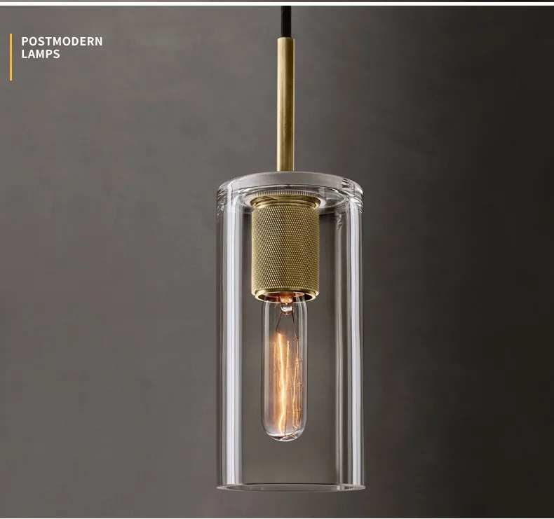 Американский родиевая лампа Edison E27 светодиодный подвесной светильник, LED потолочный светильник, светодиодный потолочный из золотистого металла Стекло светодиодный подвесной светильник Lamparas светильники