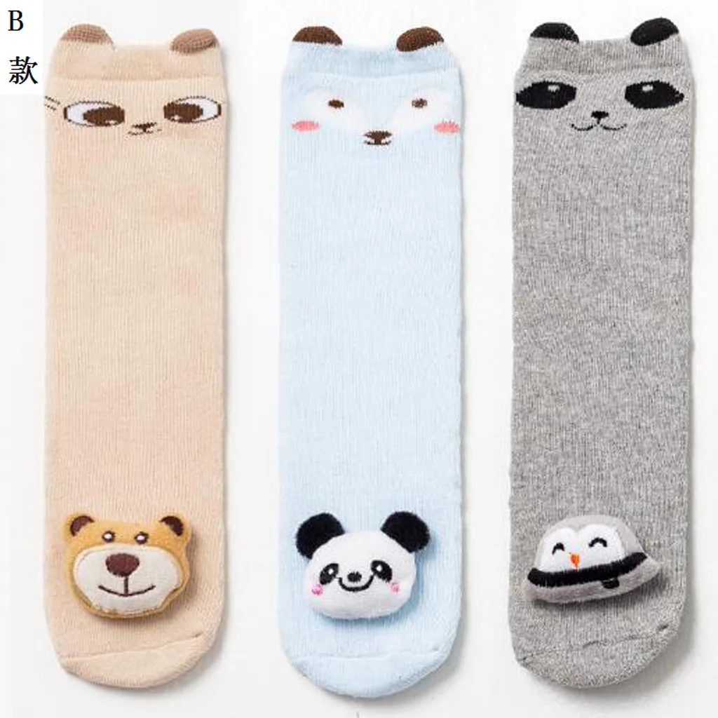 Для детей от 0 до 18 месяцев хлопковые носки средней длины с героями мультфильмов