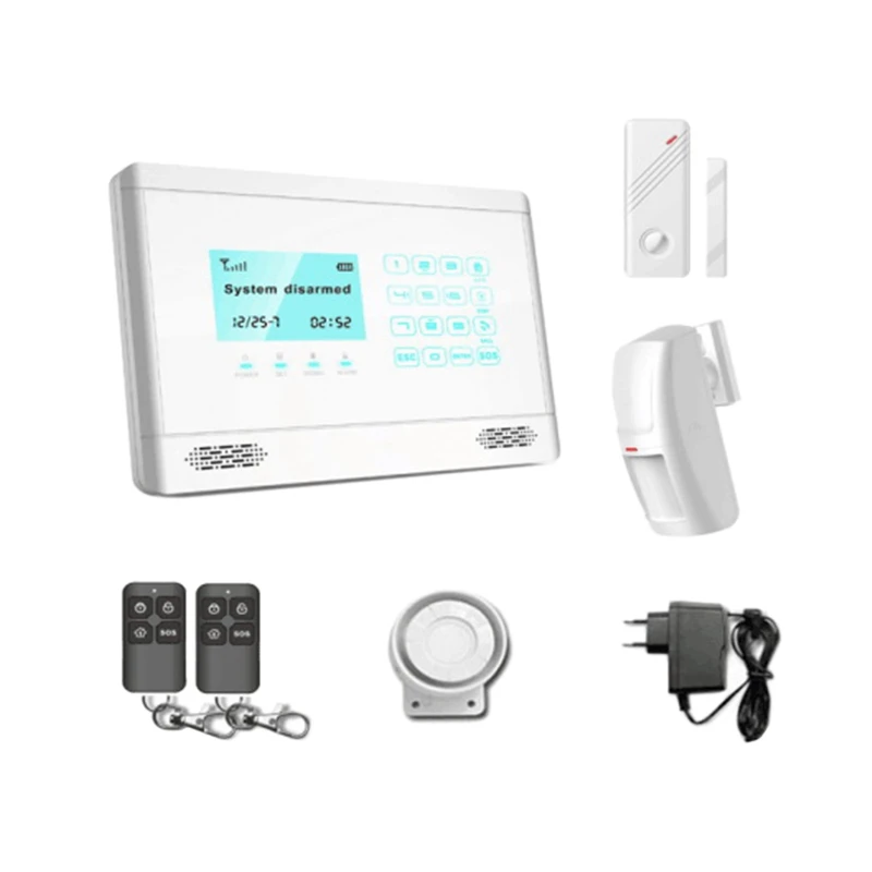 

MOOL Security Equipment, Wireless GSM Home Anti-Theft Detector, Mobile Phone Remote, for School, Family EU Plug