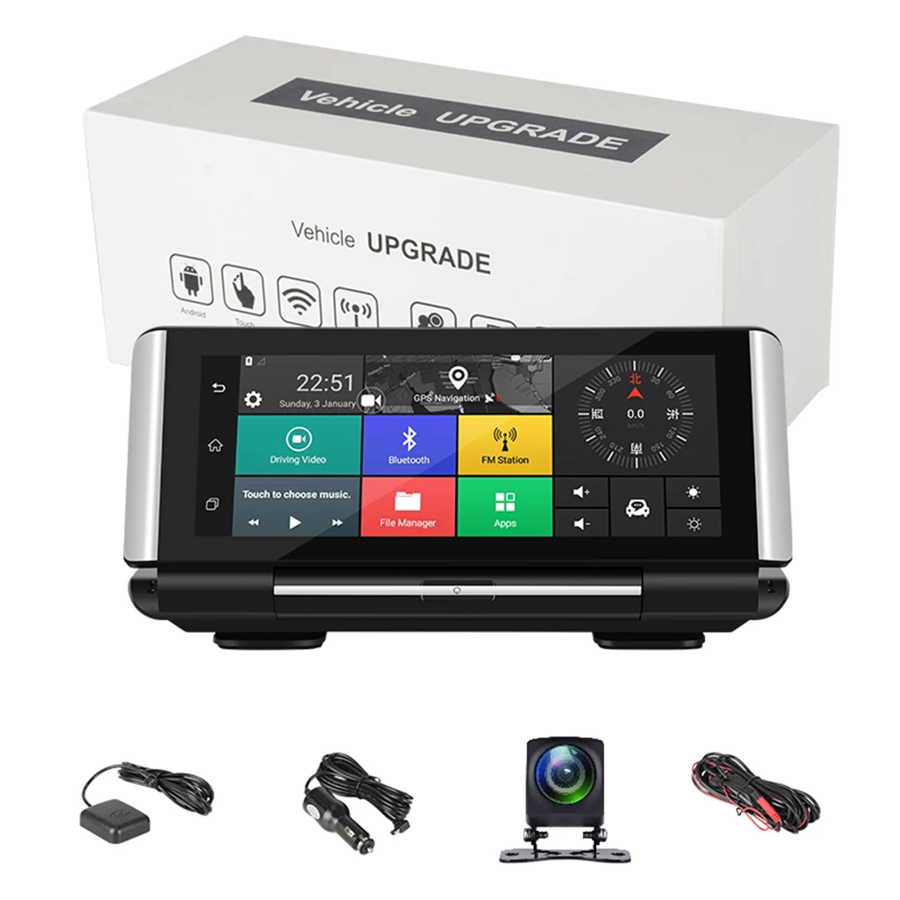 Автомобильный видеорегистратор с сенсорным экраном 7 &quotFHD 1080P Android GPS навигация ADAS