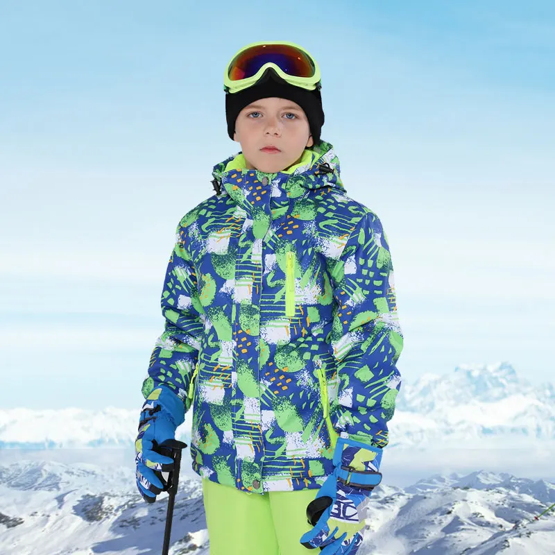 

New Children's Ski Suit Brands Winter High Quality Children Windproof Waterproof Snowsuit Winter Boy Ski and Snowboard Jacket