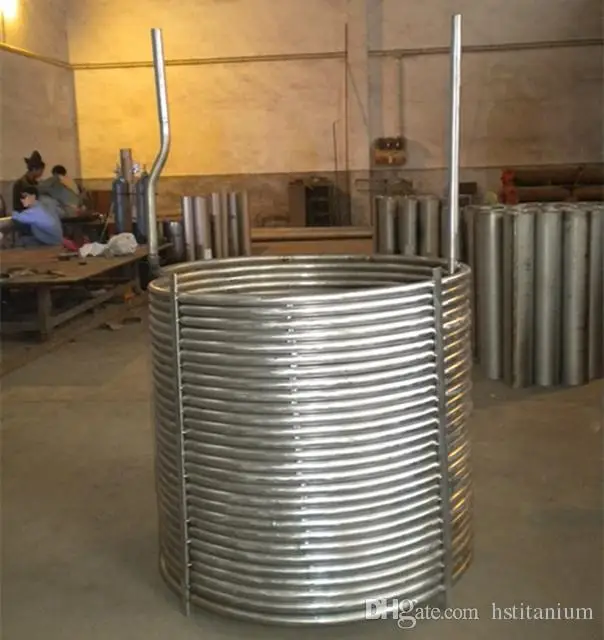 Титановая трубка для теплообменника высокое качество низкая цена ASTM B338 титановая катушка труба для теплообменника
