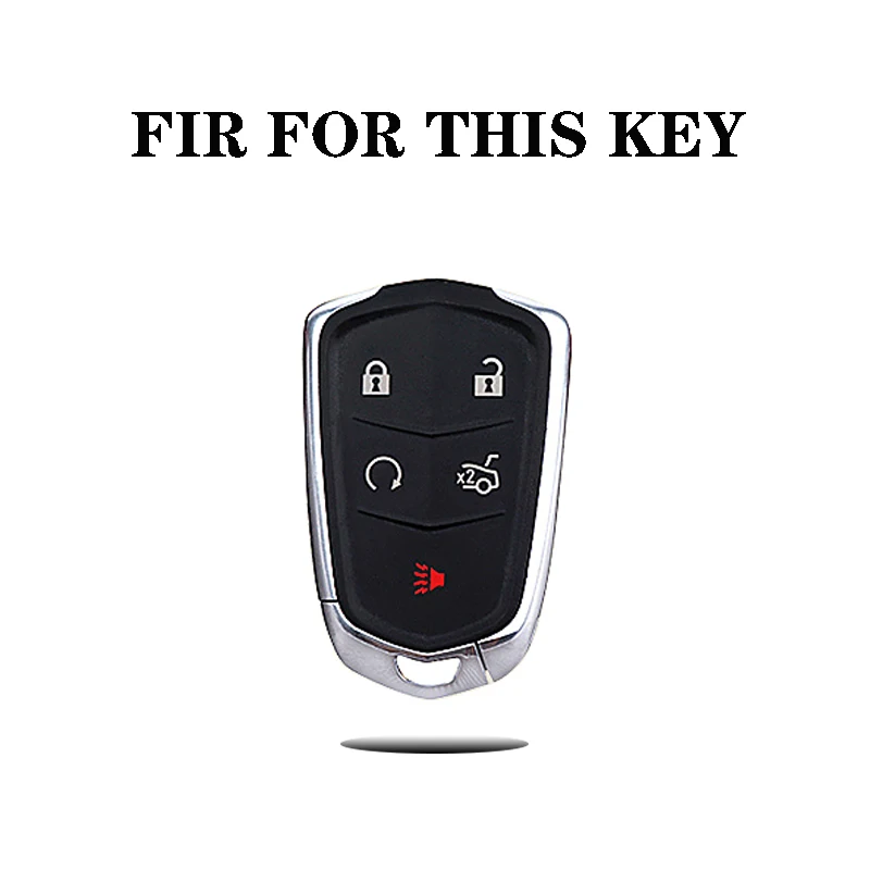 

Car Remote Key Case Leather + TPU All-Inclusive Cover For Cadillac Escalade CTS XTS ATS ATS-L XLS SRX CT6 XT5 DTS ELR 2014-2018