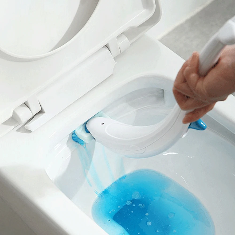 Одноразовая щётка для туалета набор чистки скруббера с 12 сменными бумажными