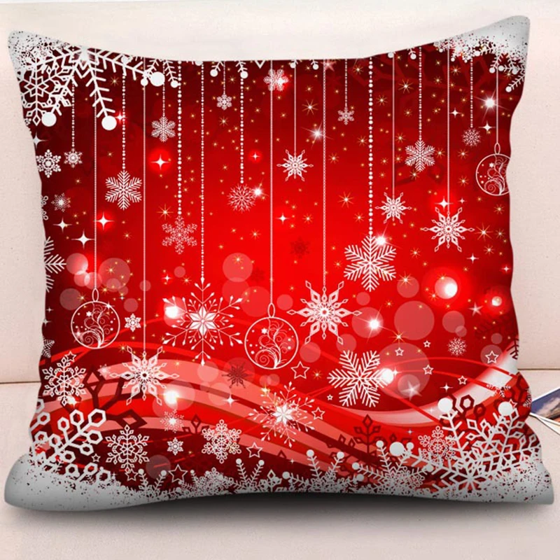 

Decorative Christmas Cushion Cover Red Home Decor Sofa Pillow Case Cover Seat Car Throw Pillowcase Christmas Decoration For Home
