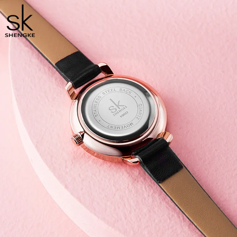Shengke New Leather Watches Casual Women Watches 4 Colors Japanese Movement 3 ATM Waterproof watches for women Zegarek Damski enlarge