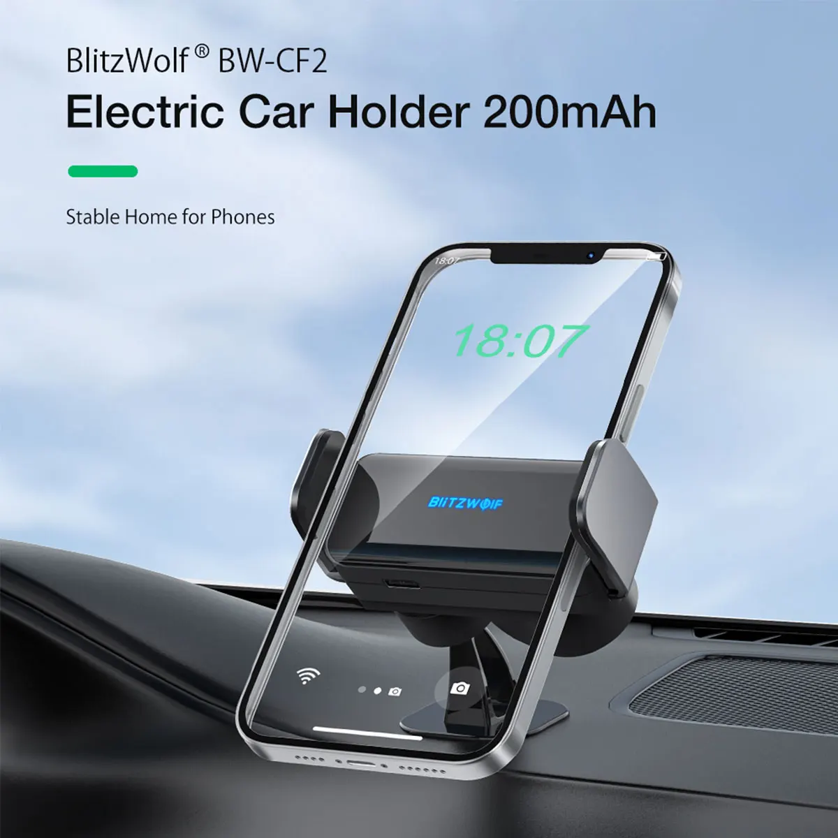 blitzwolf bw cf2 2 in 1 car phone holder air vent dashboard stand for 68 90mm width phone auto support mount car holders free global shipping