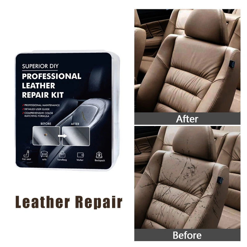 Leather Repair Kit Gel Car Seat Home Leather Complementary Repair Color Repair Refurbishing Cream Paste Leather Cleaner