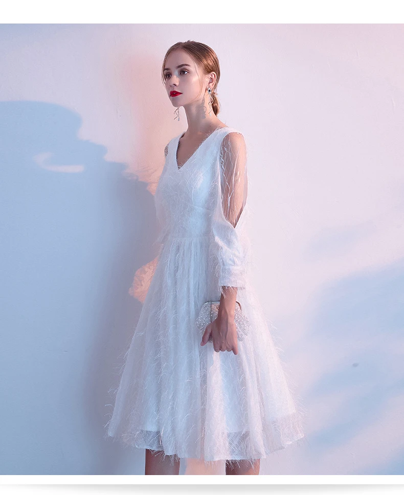 AE630 Robe de Soiree Courte розовое винтажное кружевное вечернее платье с v-образным вырезом Вечерние платья Vestido de Festa