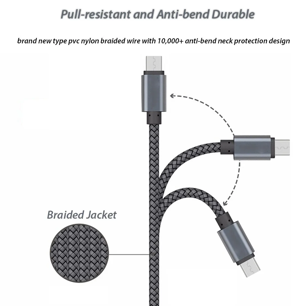 Зарядный кабель USB Type C для Samsung Galaxy A50 A70 A80 S9 S8 S10 1/2 метра длинный мобильный телефон