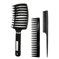 pop brush brosse demelante brosse tangle hair brush 3pcs detangling hair brush comb set anti static hair comb for curly hair
