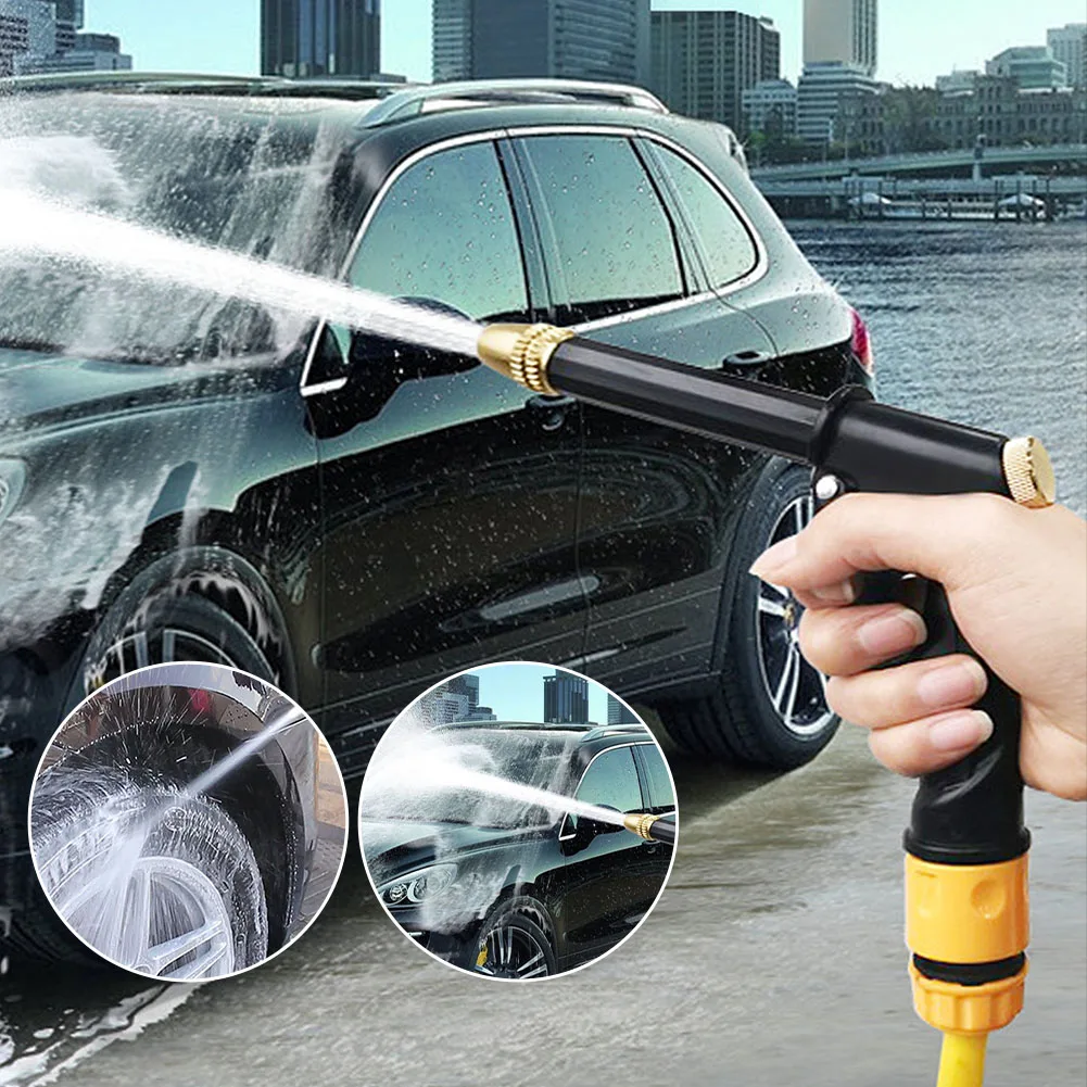 

Portable High Pressure Washer Gun Adjustable Patterns Car Wash Machine Garden Watering Hose Nozzle Sprinkler Car Washing Kit