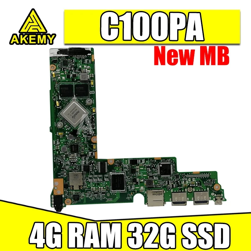 Akemy C100PA материнская плата 4G RAM 32G SSD для For Asus Chromebook Flip ноутбука плата|Материнские