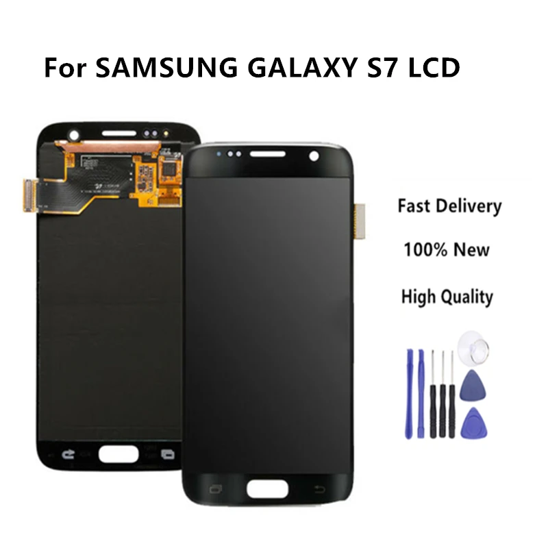 Высокое качество для SAMSUNG Galaxy S7 G930F Оригинальный ЖК-дисплей дигитайзер сенсорный