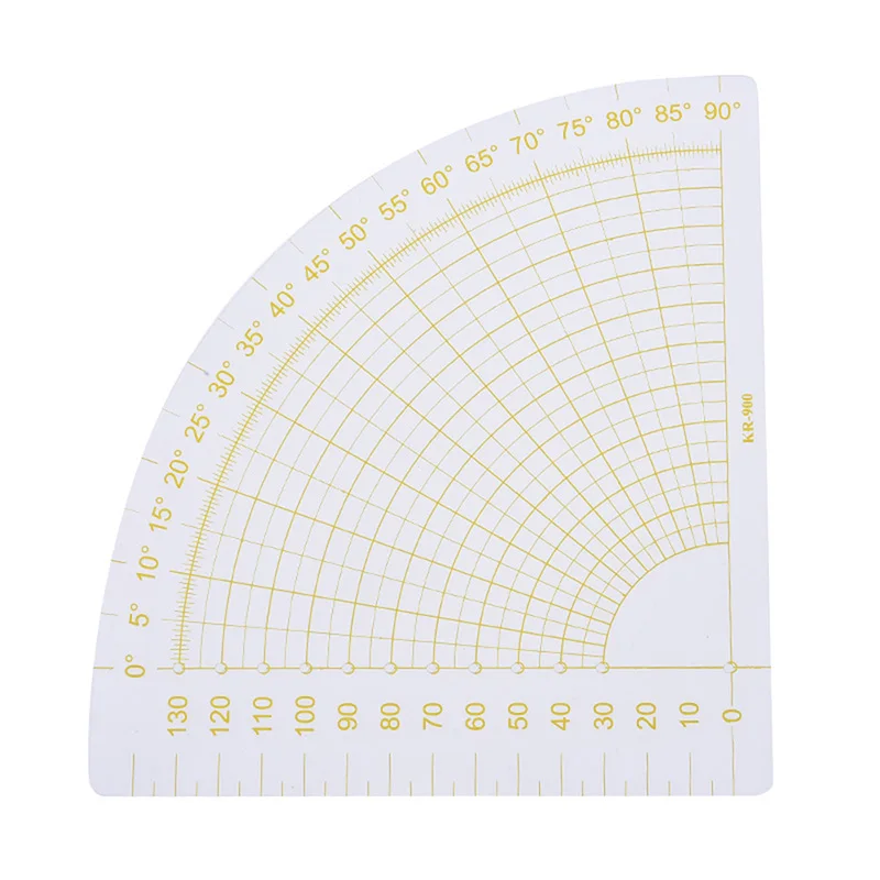 

1 шт DIY Пластиковый лоскутный вентилятор линейка прозрачный + желтый Шитье портной круг резак инструмент