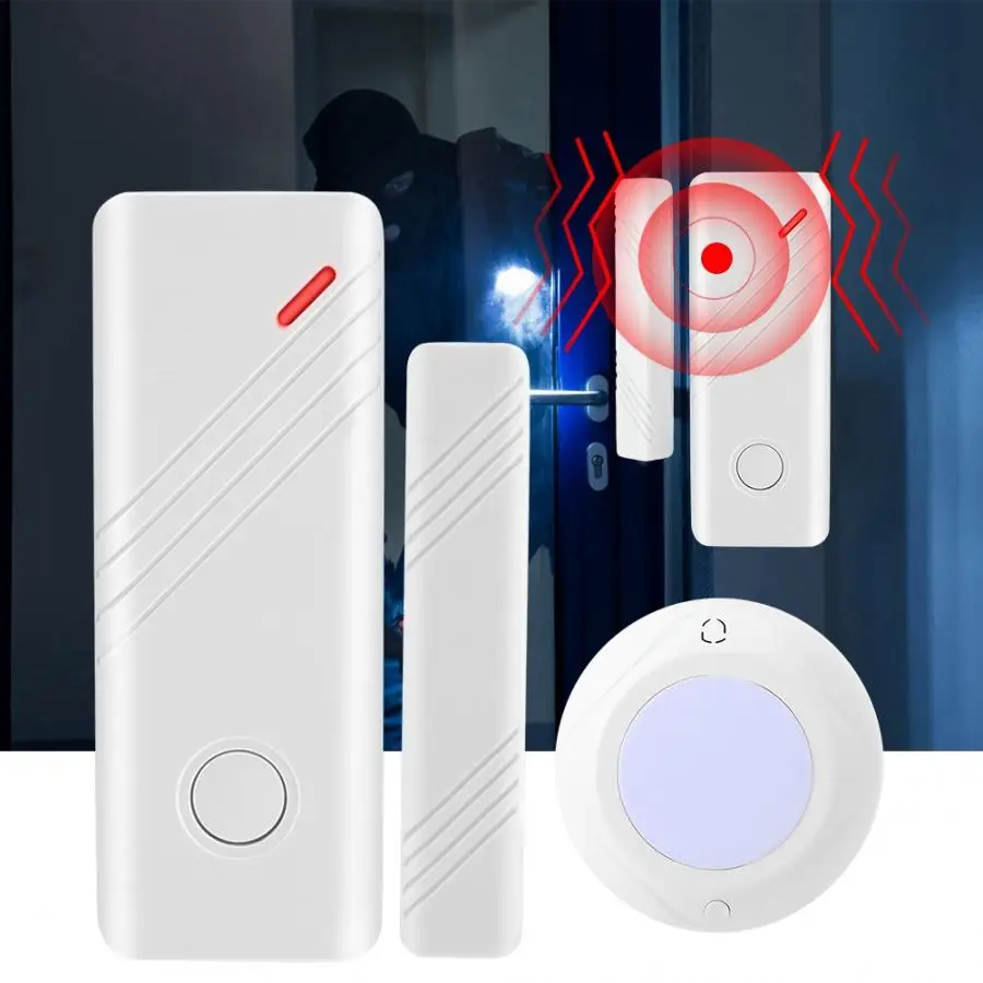 Door Stop Alarm Wireless Security 1 Sound Light Siren Infrared Sensor Magnetic (JD11+03D+03B) HOT | Безопасность и защита