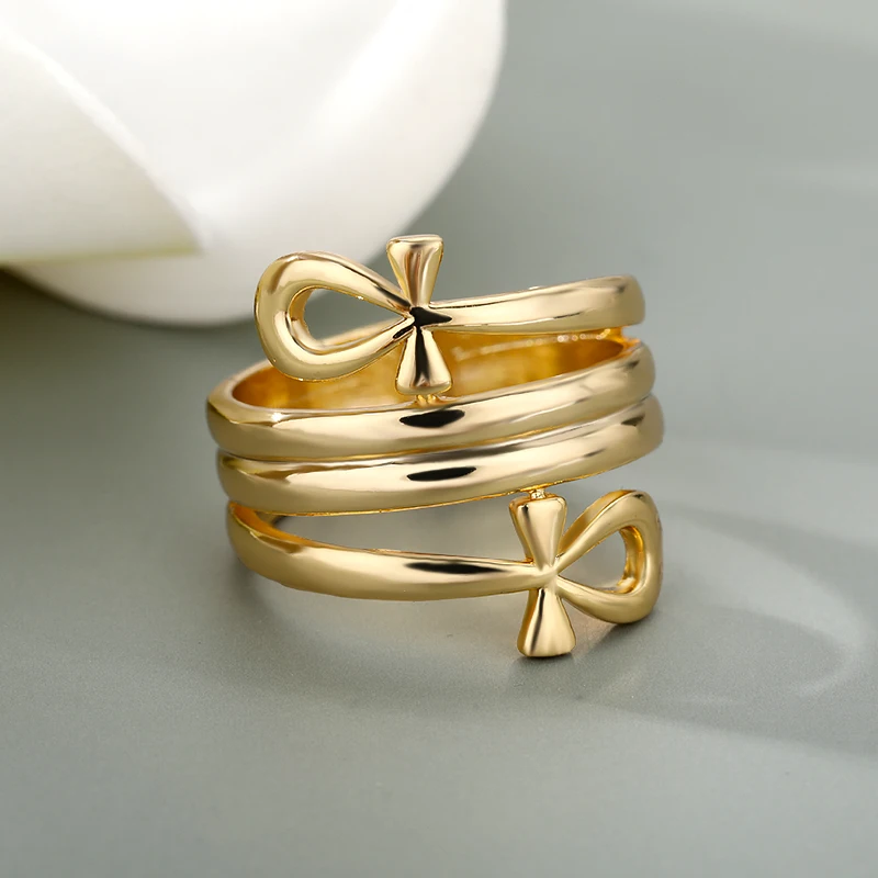 

Gothic Coiled Irregular Rings For Women Stainless Steel Vintage Hollow Out Geometry Couple Ring Creativity Jewelry Gift