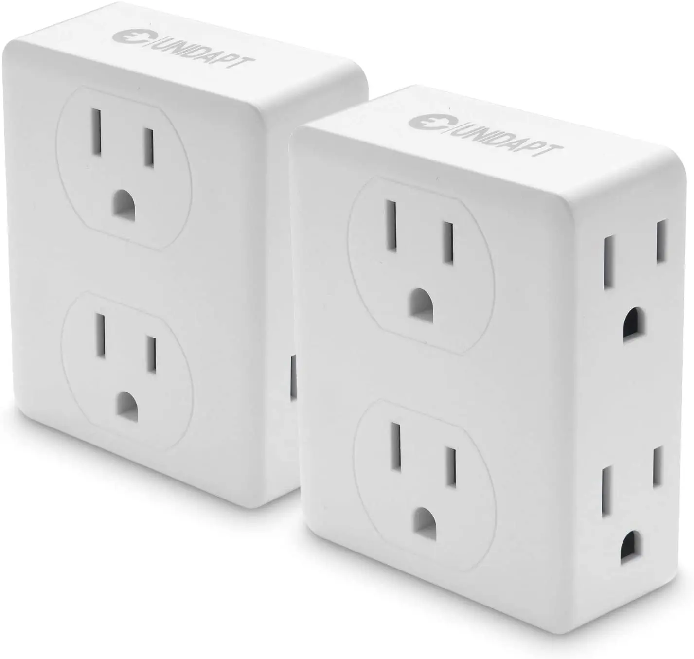

Multi Plug Outlet Splitter, Unidapt Multiple Outlet Extender Adapter with 6 Electrical Outlets, Side Outlet Splitter Box, Wall