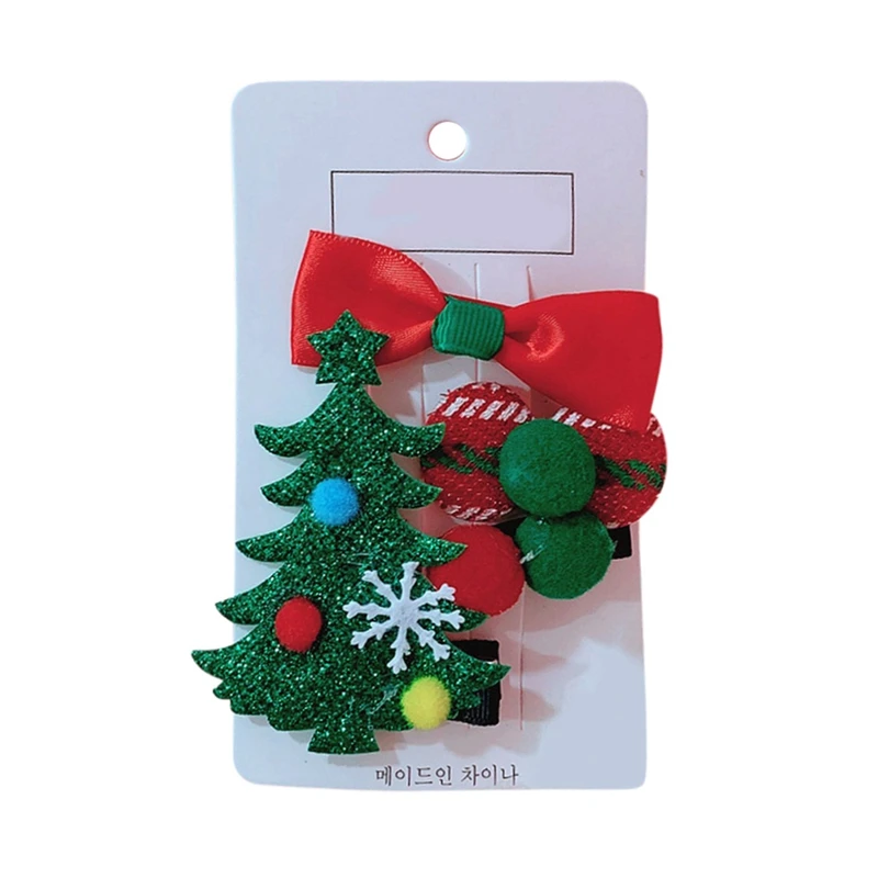 Cute Girls Hair Clips Christmas Santa Claus Design Hair Pin Set Children Hairpin Princess Hair Accessories