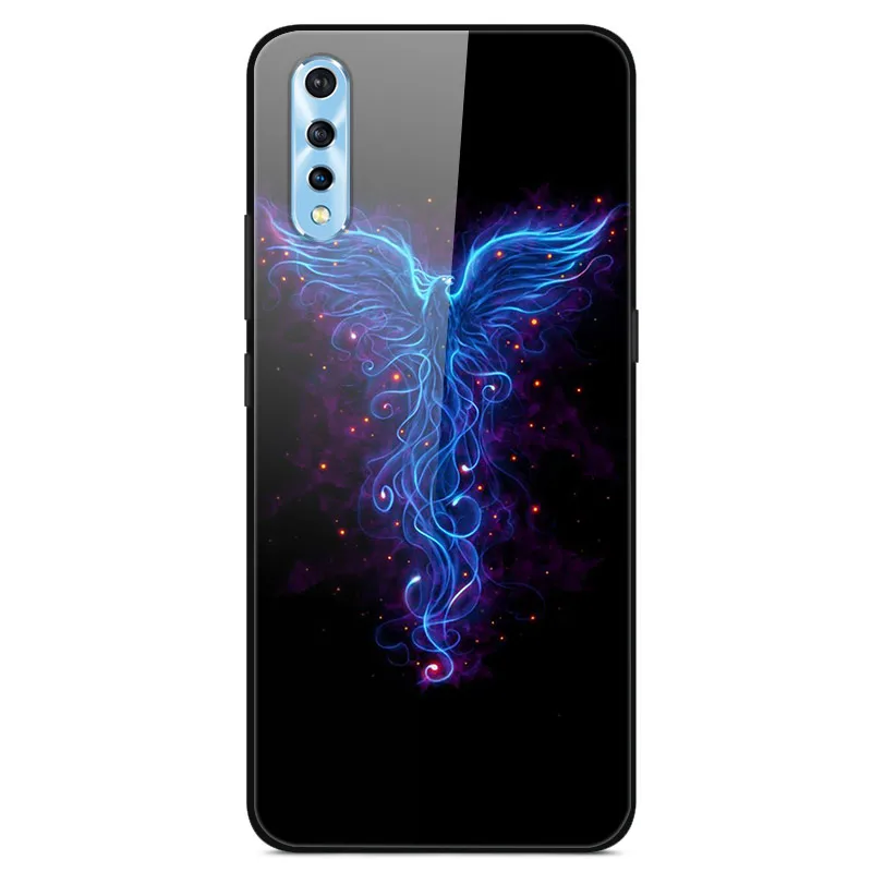 Чехол из закаленного стекла для Vivo S1 мягкий бампер с 3D принтом кошки чехол VIVO V17 Neo