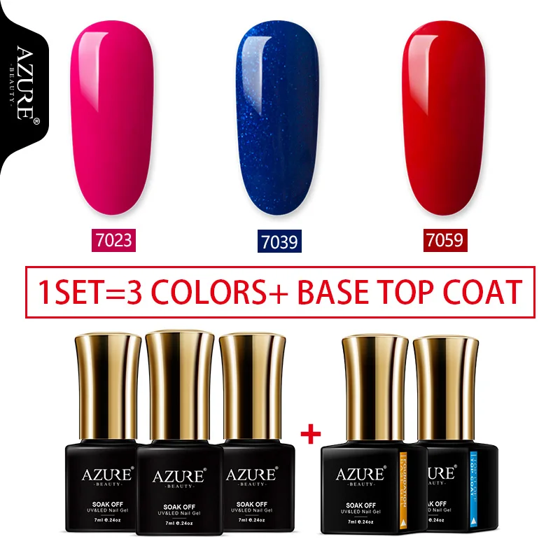 AZURE BEAUTY Гель-лак для ногтей Гель-лак UV Led Soak Off 4 шт./лот Гибридный лак комплект гель-лака Vogue лазурный гель лак-эмаль для ногтей - Цвет: 30