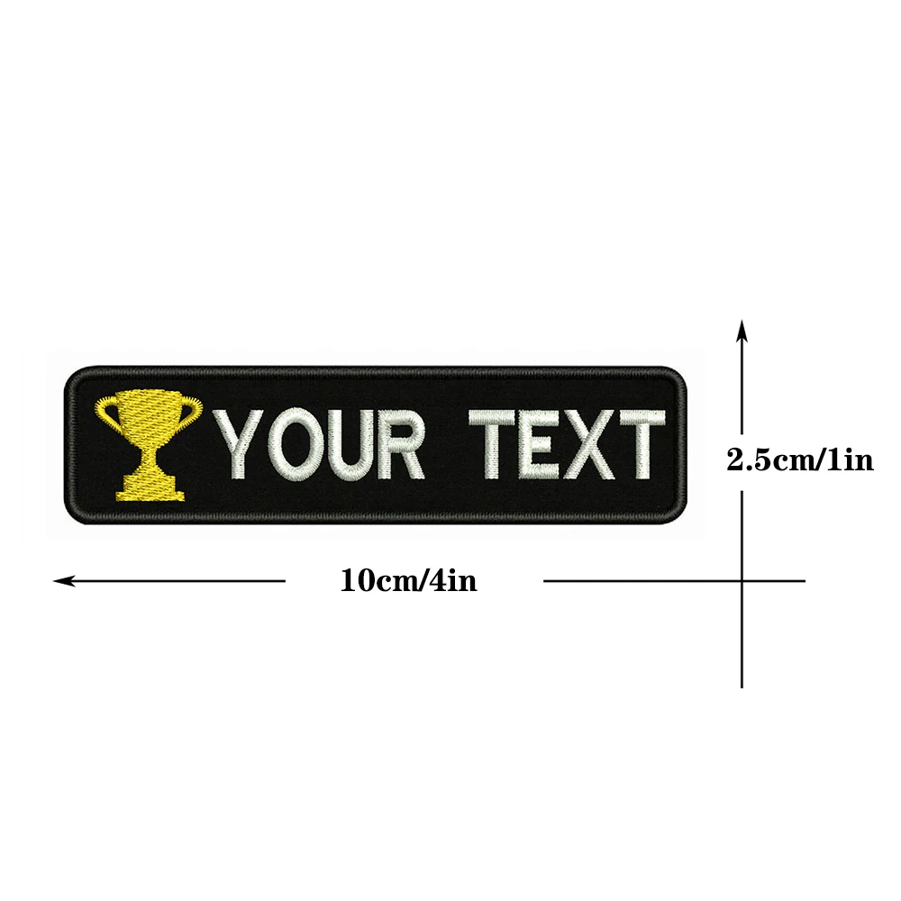 Нашивка с логотипом трофеи 10X2.5cm нашивка вышитым именем и нашивкой в полоску