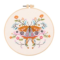 embroidery starter sets butterfly embroidery designs patterns embroidery hoop and embroidery materials easy hand embroidery
