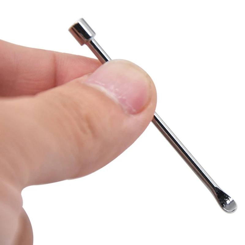 Одна или 5 шт. аксессуары для курения дешевая серебряная металлическая ложка